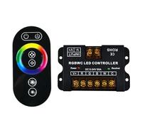 Wzxksoac Controlador de Tira de Luz LED de Alta Potencia RGBWC, Lámpara de Control Remoto, Regulador de Intensidad de Tira de Luz, Carcasa de Hierro, Control Remoto Inalámbrico.