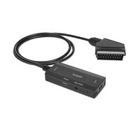 Wzxksoac Convertidor Compatible con A SCART, Adaptador de Vídeo Digital HD Compatible con A Vídeo Analógico y Audio I/D Compatible con DVI.