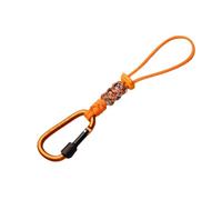 Wzxksoac Cordón con Mosquetón, Gancho de Copa, Accesorio de Escalada, Mochila, de Paracord para Exteriores, Color Naranja.