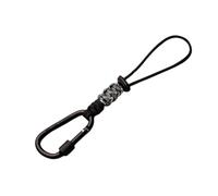 Wzxksoac Cordón con Mosquetón, Gancho de Copa, Accesorio de Escalada, Mochila, de Paracord para Exteriores, Color Negro.