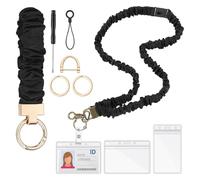 Wzxksoac Cordón para el Pelo de Profesor con Hebilla de Seguridad, Retráctil, Regalo de Oficina para Mujer