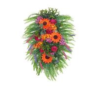 Wzxksoac Coronas de Lavanda de para Puerta de Entrada, Coronas de Puerta Artificiales de y Verano con Hojas de Flores Silvestres, LáGrima de Granja