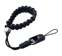 Wzxksoac Correa de Muñeca para Cámara, Tejida A Mano, de Liberación Rápida, Color Negro, para la Mayoría de Accesorios DSLR.