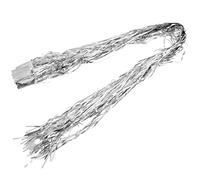 Wzxksoac Cortina de Franja de Puerta Cortina de Papel de Aluminio metalico Cortina de Franja de Puerta para Fiesta de Navidad de Boda para Fotografia, Plata: 100 * 200cm