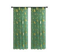 Wzxksoac Cortinas Navideñas Festivas para Ventana (2 Unidades) con Estampado de Copos de Nieve para Decorar la Sala de Estar, 132 cm de X 160 cm de