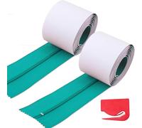 Wzxksoac Cremallera de Barrera el Polvo de 2 Piezas, Protección Instantánea el Polvo de la Puerta, Lona Autoadhesiva, Construcción de Hoja de Doble Cremallera Verde