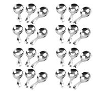Wzxksoac Cucharas de Manejar Corto de Acero Inoxidable de 24 Piezas Mini Cucharas de Sal Cuchara de Condimentos Cuchara para Postres Cucharas de Café para Té, Plateadas