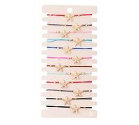 Wzxksoac Cuerda Trenzada de Color Pulsera de Diamantes de Imitación de Estrella de Mar de 12 Conjuntos de Conjunto Pulseras