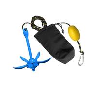 Wzxksoac de 4 Mordazas de 1,5 Kg/3,3 LB para Pesca, de Aluminio, Plegable, para Kayaks, Canoas, Botes, Cuerda Marina con Flotador.
