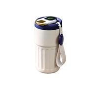 Wzxksoac de Café de Acero Inoxidable Pantalla LED Inteligente de Temperatura Botella de Agua Aislante PortáTil una Prueba de Fugas, Azul Esmerilado