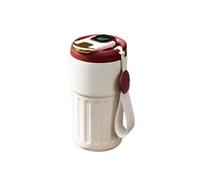Wzxksoac de Café de Acero Inoxidable Pantalla LED Inteligente de Temperatura Botella de Agua Aislante PortáTil una Prueba de Fugas, Rojo Esmerilado