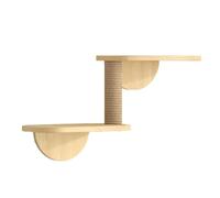 Wzxksoac de Escalada Tipo Hamaca para Gatos, de Escalada Tipo Escalera, de Escalada Pequeño de Madera Maciza para Gatos, Dos