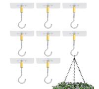 Wzxksoac De Techo Adhesivos 8 Piezas para Colgar En El Techo para Colgar Plantas PequeñAs Colgador De CarillóN De Viento para Cocina