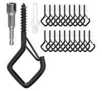 Wzxksoac de Tornillo con Hebilla de Seguridad, Resistentes de Techo para Colgar Luces de Cadena, Plantas y Campanillas de Viento en Exteriores.