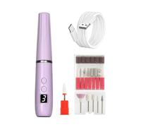 Wzxksoac de Uñas Eléctrica Portátil, Taladro de Uñas Inalámbrico con Luz para Acrílico, Uñas de Gel, Manicura de Esmalte Personal Púrpura