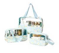 Wzxksoac de Viaje, Juego de Transparente, 3 Piezas de para Productos de Cuidado de la Piel, Bolsa de Lavado Portátil, Bolsa de Ducha e