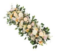 Wzxksoac Decoraciones Florales de Pared para Bodas de 100 cm, Fondo de para Bodas, Arreglo Floral Simulado Amarillo.