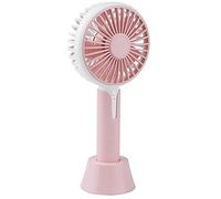 Wzxksoac Difusor de Aroma Ventilador de Mano con Base Ventilador de RefrigeracióN EléCtrico USB Personal PortáTil con BateríA Recargable (Rosa)