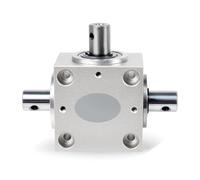 Wzxksoac Dirección en Ángulo Recto de 90°, Eje de Salida Doble de 15 mm en la Misma Dirección, 2000 RPM, 750 N, Relación 1:1, Módulo 1,5, Acero 20.