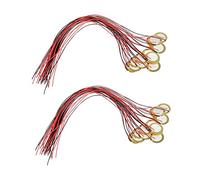 Wzxksoac Discos Piezoeléctricos de 30 Piezas de 27 mm con Cables Mic Drum Trigger Acoustic Pickup para Guitarra Acústica
