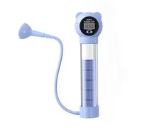 Wzxksoac Dispositivo de Ejercicios de Respiración con Contador, Entrenador de Músculos Abdominales, Respiración Profunda con, Capacidad Pulmonar, Color Azul.