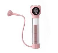 Wzxksoac Dispositivo de Ejercicios de Respiración con Contador, Entrenador de Músculos Abdominales, Respiración Profunda, Capacidad Pulmonar, Color Rosa.