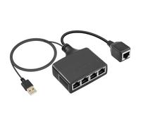 Wzxksoac Divisor Ethernet de 1 una 4 Gigabit Divisor RJ45 Divisor de Cable de Red Divisor de Red LAN de Alta Velocidad de 1000 Mbps Hembra