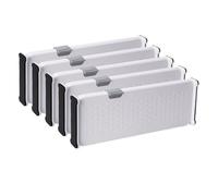 Wzxksoac Divisores de Cajones para Ropa (Paquete de 5), Organizadores de Cajones Ajustables de 28 A 44 Cm, Separadores Expandibles de 10,5 cm de Alto.