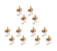 Wzxksoac Eje Potenciómetros de Control de Tamaño Métrico Completo A500K Potenciómetros de Cono Cónico Pot para Guitarra Eléctrica Bajo (Juego de 12)