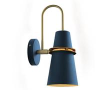 Wzxksoac Elegante Lámpara de Pared de Metal Azul de Inspiración Nórdica: Lujosa Iluminación Decorativa para Mesita de Noche en Azul.