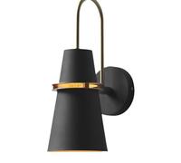 Wzxksoac Elegante Lámpara de Pared de Metal Azul de Inspiración Nórdica: Lujosa Lámpara de Noche Decorativa para el Hogar en Color Negro.