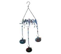 Wzxksoac Encantadores Comederos para Pájaros con Campanillas de Viento, Comederos para Pájaros para Colgar Al Aire Libre para y Abejas C