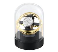 Wzxksoac Enrollador de Relojes para Caja de Relojes AutomáTicos Caja de Vitrina de Almacenamiento con Enrollador AutomáTico Dorado (Sin Reloj)