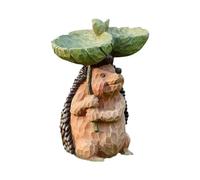 Wzxksoac Escultura de Resina Comederos para Pájaros, Baño para Pájaros Resina Tallada, Manualidades para el Hogar Al Aire Libre, Decoraciones de Césped para Jardín, Escultura Decorativa C