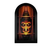 Wzxksoac Espejo Holográfico de Fantasmas de Halloween con Ojos Espeluznantes, Decoración de Halloween.