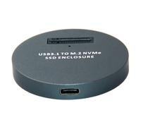 Wzxksoac Estación de Acoplamiento NVMe A USB, Adaptador de Lector Externo de SSD NVMe M.2 PCI-e A USB-C para SSD M.2 (Clave M)