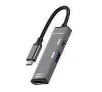 Wzxksoac Estación de Acoplamiento Tipo C 4K A 120 Hz, Convertidor Compatible con, Tipo C A HDTV, Concentrador USB-A PD100W, Divisor USB C para PC