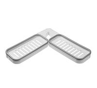 Wzxksoac Estante de Esquina para BañO Sin Perforaciones, Estante de Esquina Giratorio de 180 Grados Soporte de Pared de Almacenamiento de Ducha con Ventosa Gris