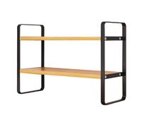 Wzxksoac Estante Organizador de Escritorio, Estante de Almacenamiento Multiusos de Madera de 2 Niveles para Escritorio Oficina, Estantería Pequeña para Computadora para Oficina en Casa B.