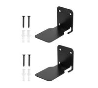 Wzxksoac Estantería de Acero Inoxidable de 2 Piezas, Elegante Juego de Estantería Flotante, Estantes Montados en la Pared Que Ahorran Espacio para la Oficina en Casa, Color Negro