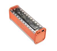 Wzxksoac Estuche para Batería Externa 18650 de 8 Ranuras, 22,5 W, Carga Rápida, Caja de Batería DIY, Pantalla Digital, Salida USB Tipo C, CC 5,5 X 2,1, Color Naranja.