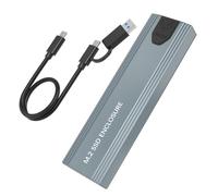 Wzxksoac Estuche para SSD M2, Adaptador SSD NVMe M.2 A USB Tipo C, Estuche Externo USB 3.1 de 10 Gbps Compatible con M y B