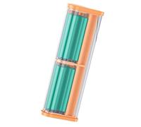 Wzxksoac Estuche Transparente para BateríA Externa 6X18650 de 22,5 W con Carga RáPida, LED, Puerto USB Tipo C, Color Naranja
