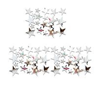Wzxksoac Etiqueta 3D, 60 Wall Sticker Decal Home Room DIY Art Decor (Plata)