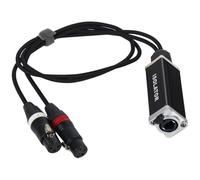 Wzxksoac Extensor de Cable de Red XLR de 2 Canales, Extensor de Señal de Red, Conector XLR Hembra de 3 Pines A Conector Ethernet RJ45 Hembra.
