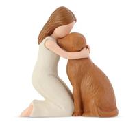 Wzxksoac Figuras y Estatuas A Mi Perro, Regalos de Amistad con Forma de Canino, Figuras Esculpidas y Pintadas A Mano para Amantes de los Perros B