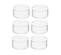 Wzxksoac Florero para Mesa De Boda, Florero Redondo Transparente con 12 Orificios para Insertar En La Caja De Flores