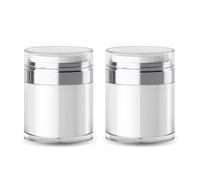 Wzxksoac Frascos con Bomba Sin Aire Recargables, Envases de Cosméticos de Maquillaje Acrílicos Vacíos, Loción de Viaje con Tapa para Humectante Espeso