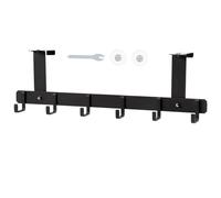 Wzxksoac Gancho Negro para Toallas, Gancho de Pared para BañO con 6, Gancho para Abrigos para Dormitorio, Colgador para Batas de Cocina, Montaje en Pared