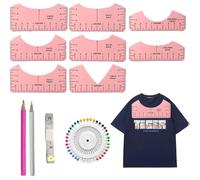 Wzxksoac Guías Universales de Alineación de Camisetas. Herramientas de Colocación Precisa de Camisetas con Herramientas de Colocación de Tela para Vinilo de Transferencia Térmica.